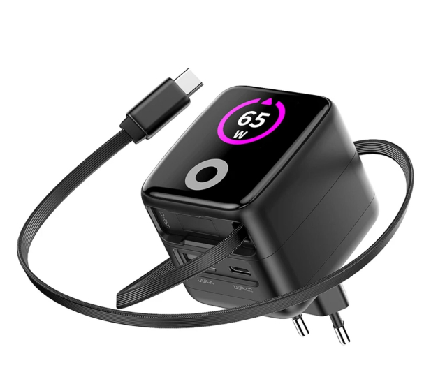 Mobile Origin GaN Display Charger PW3 - USB-C Self-Retracting Cable 65W - 1485316 - zdjęcie 2